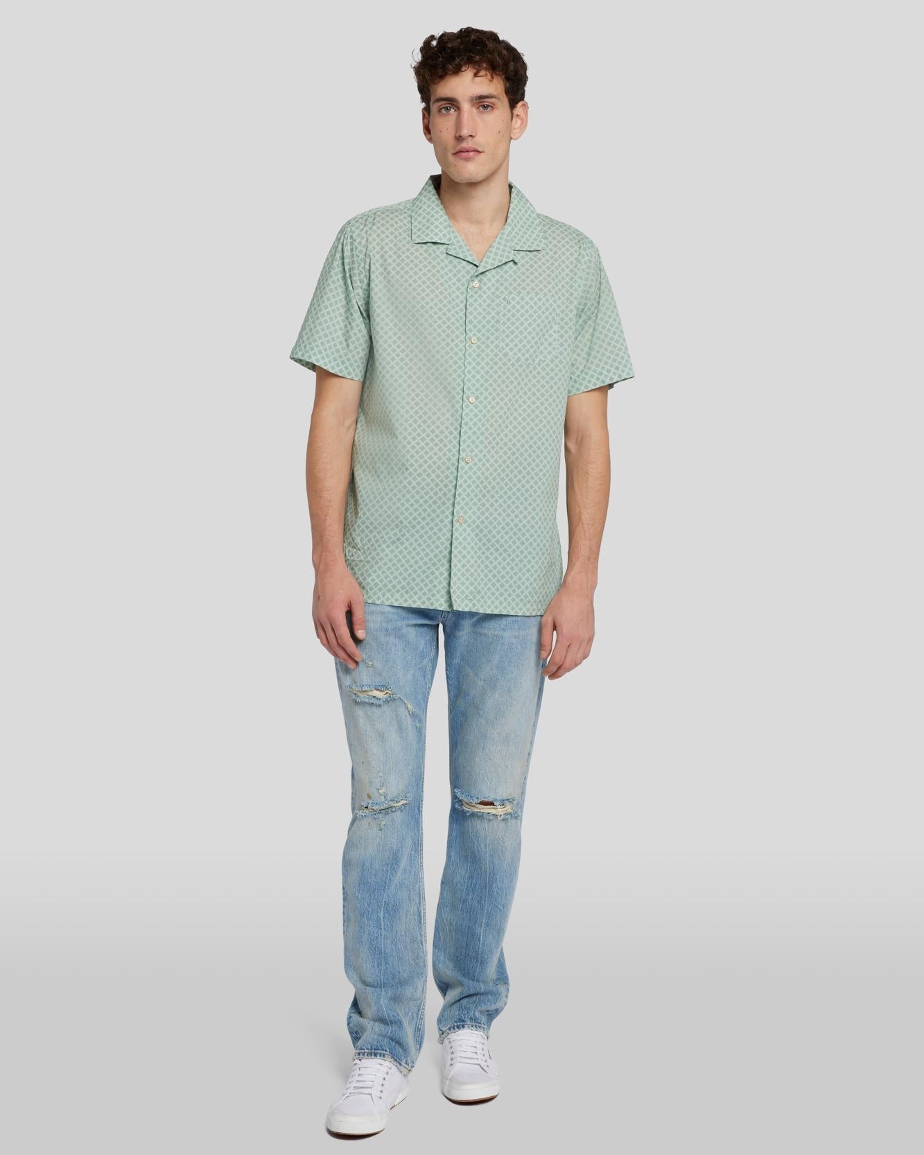 Geometric Print - Celadon