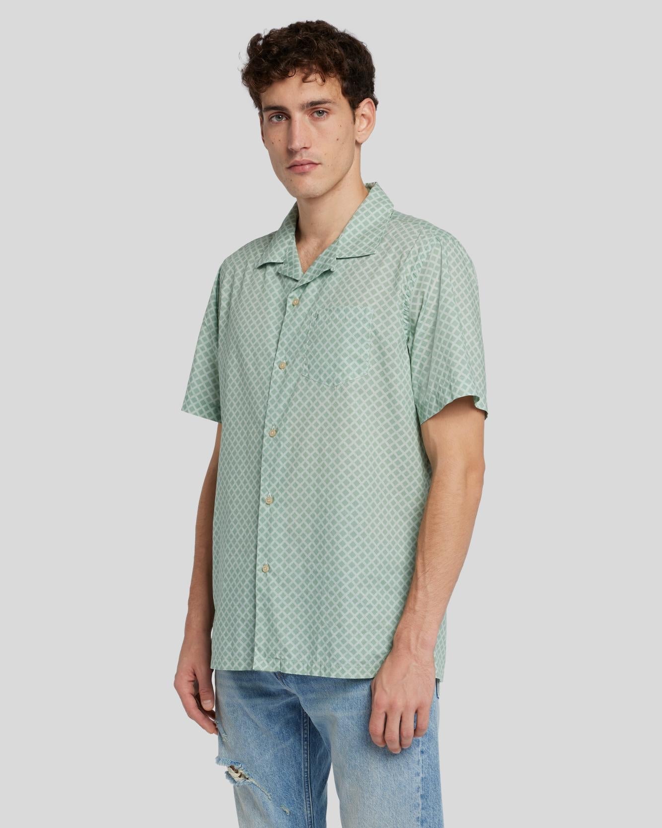 Geometric Print - Celadon